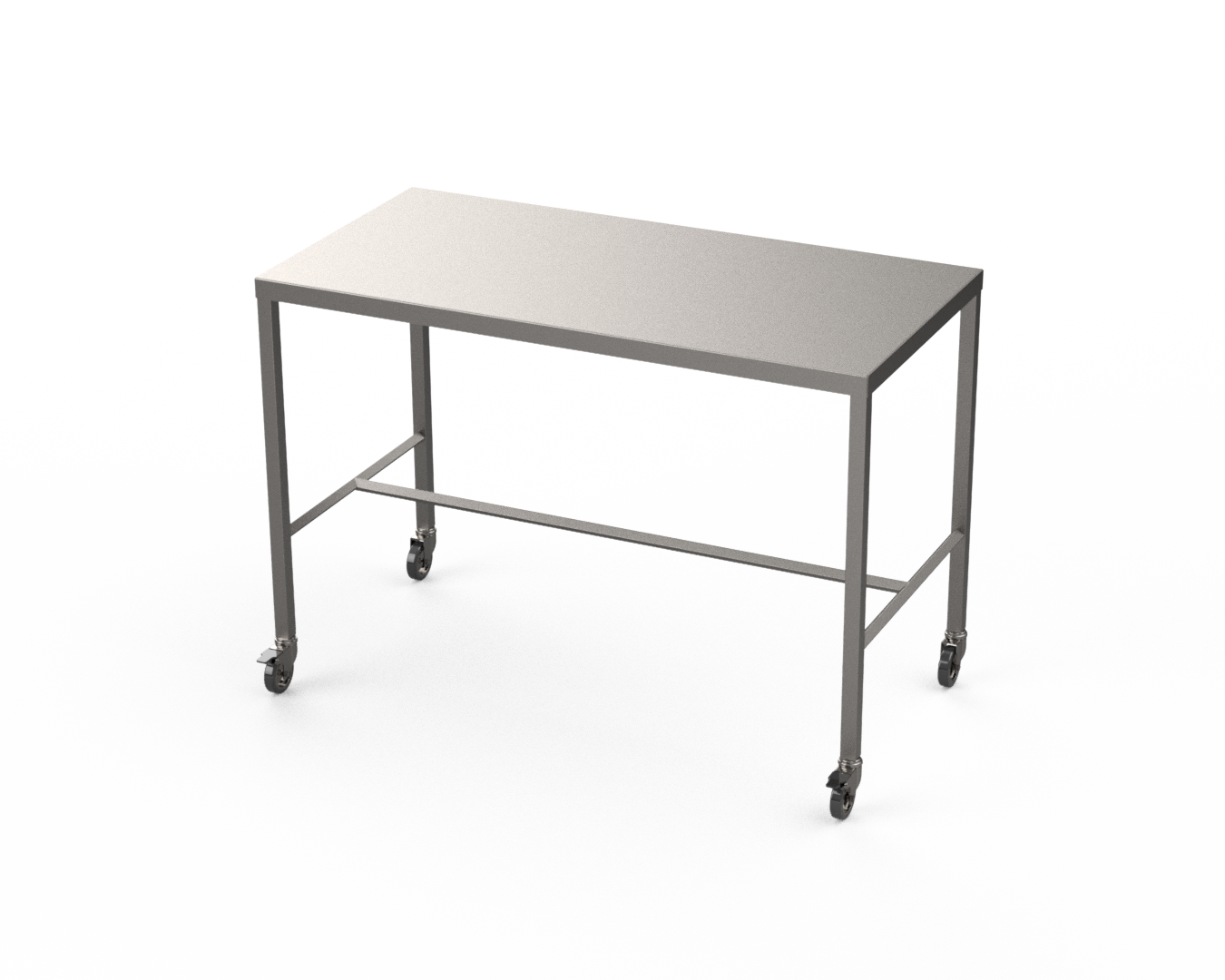 Stainless steel light duty table with diamond centre tie bar