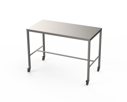 Stainless steel light duty table with diamond centre tie bar