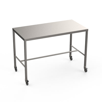 Stainless steel light duty table with diamond centre tie bar
