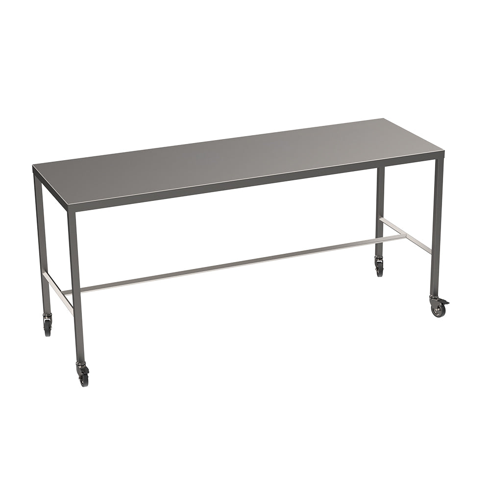 Stainless steel light duty table with diamond centre tie bar