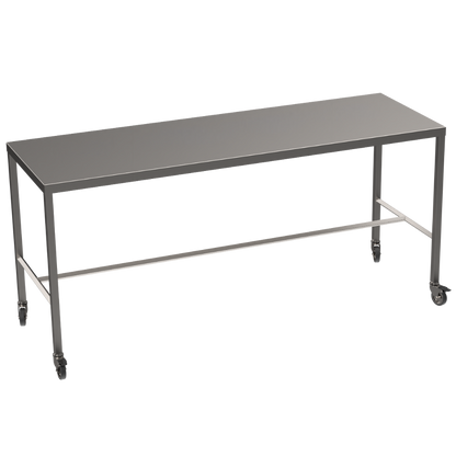 Stainless steel light duty table with diamond centre tie bar