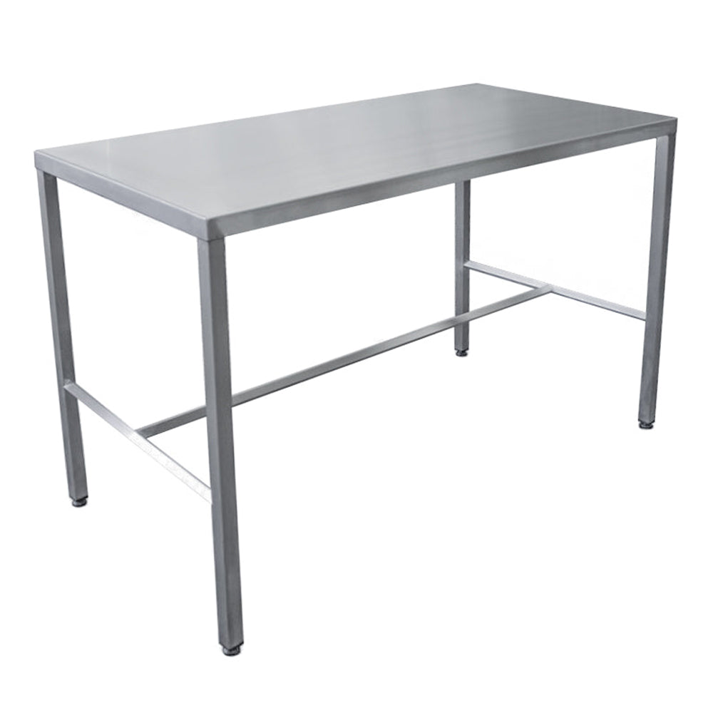 Stainless steel light duty table with diamond centre tie bar