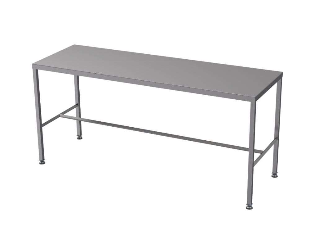 Stainless steel light duty table with diamond centre tie bar