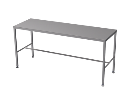 Stainless steel light duty table with diamond centre tie bar
