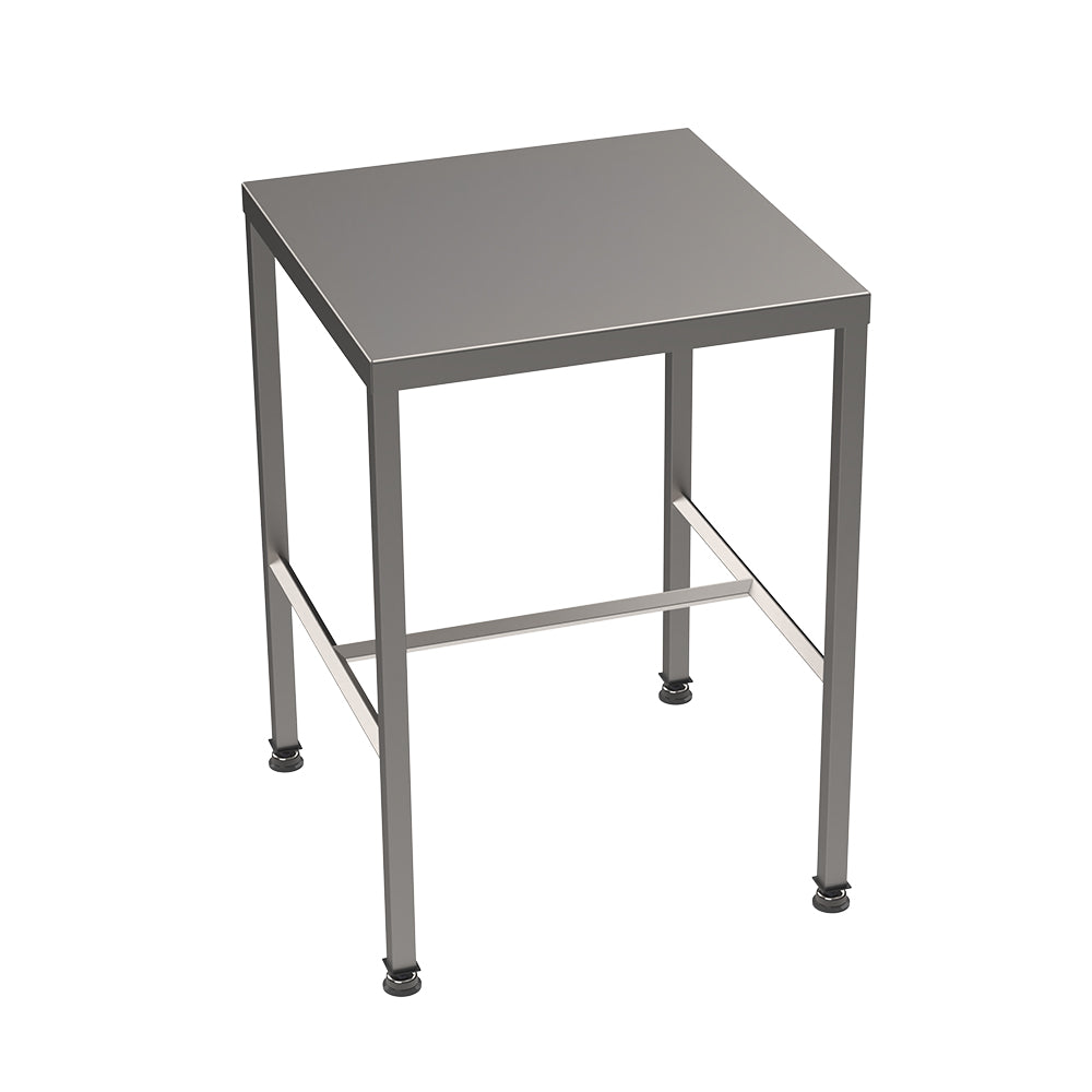 Stainless steel light duty table with diamond centre tie bar