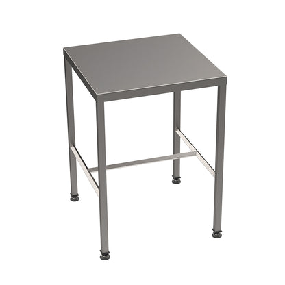 Stainless steel light duty table with diamond centre tie bar