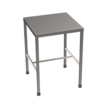 Stainless steel light duty table with diamond centre tie bar