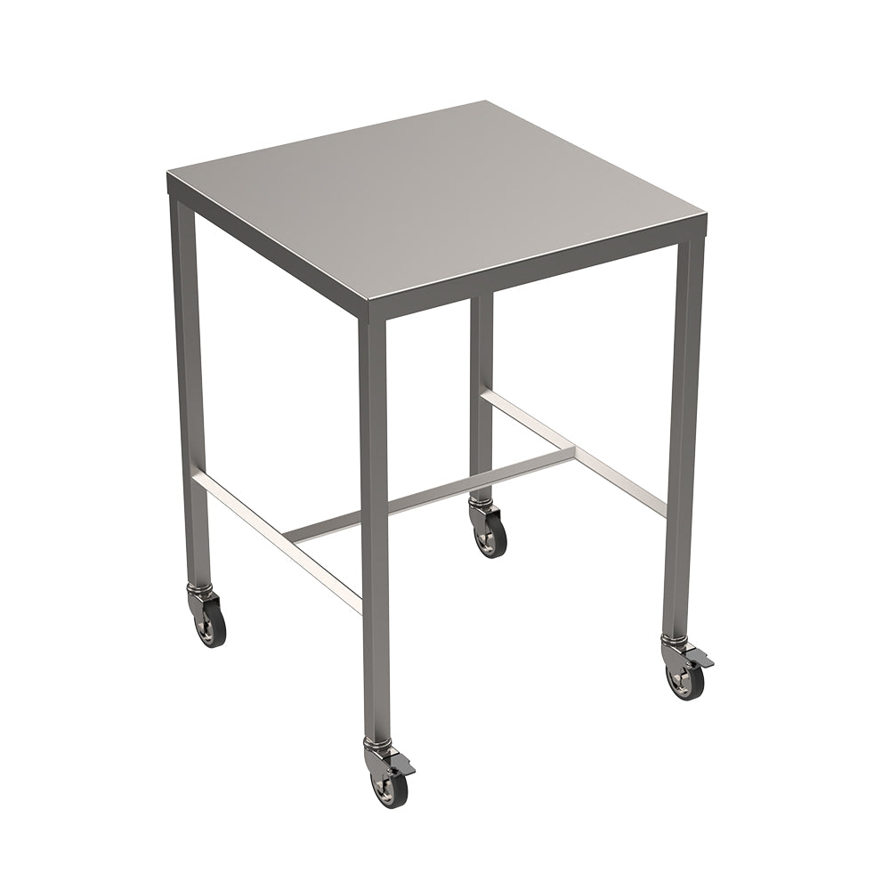 Stainless steel light duty table with diamond centre tie bar