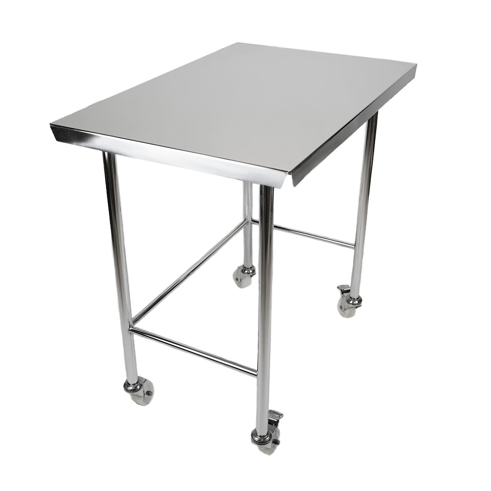 Stainless steel Hygienox table with tubular rear tie bar