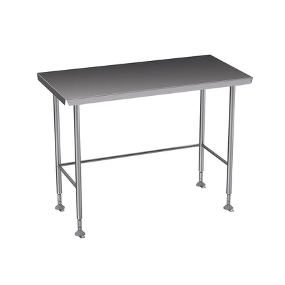 Stainless steel Hygienox table with tubular rear tie bar