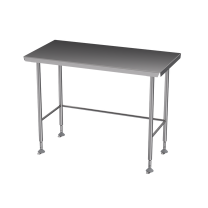 Stainless steel Hygienox table with tubular rear tie bar
