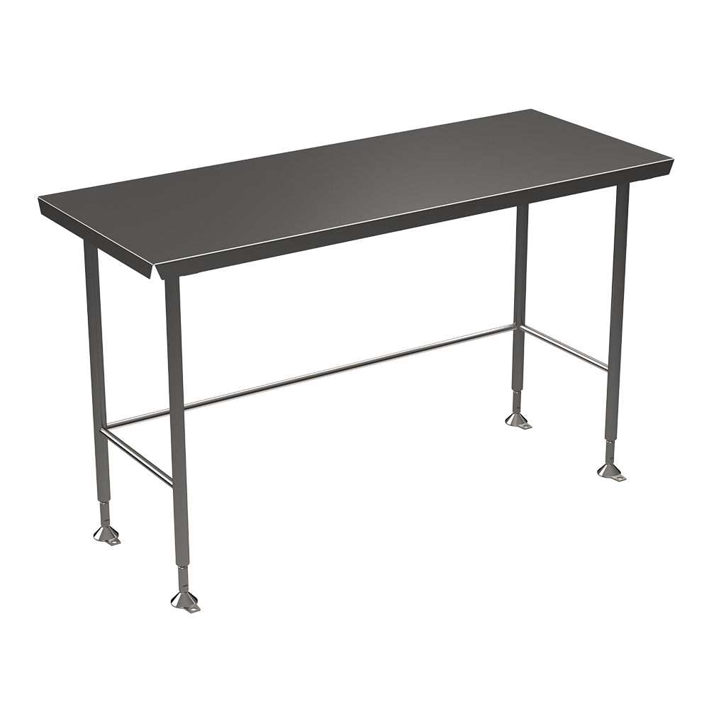 Stainless steel Hygienox table with tubular rear tie bar