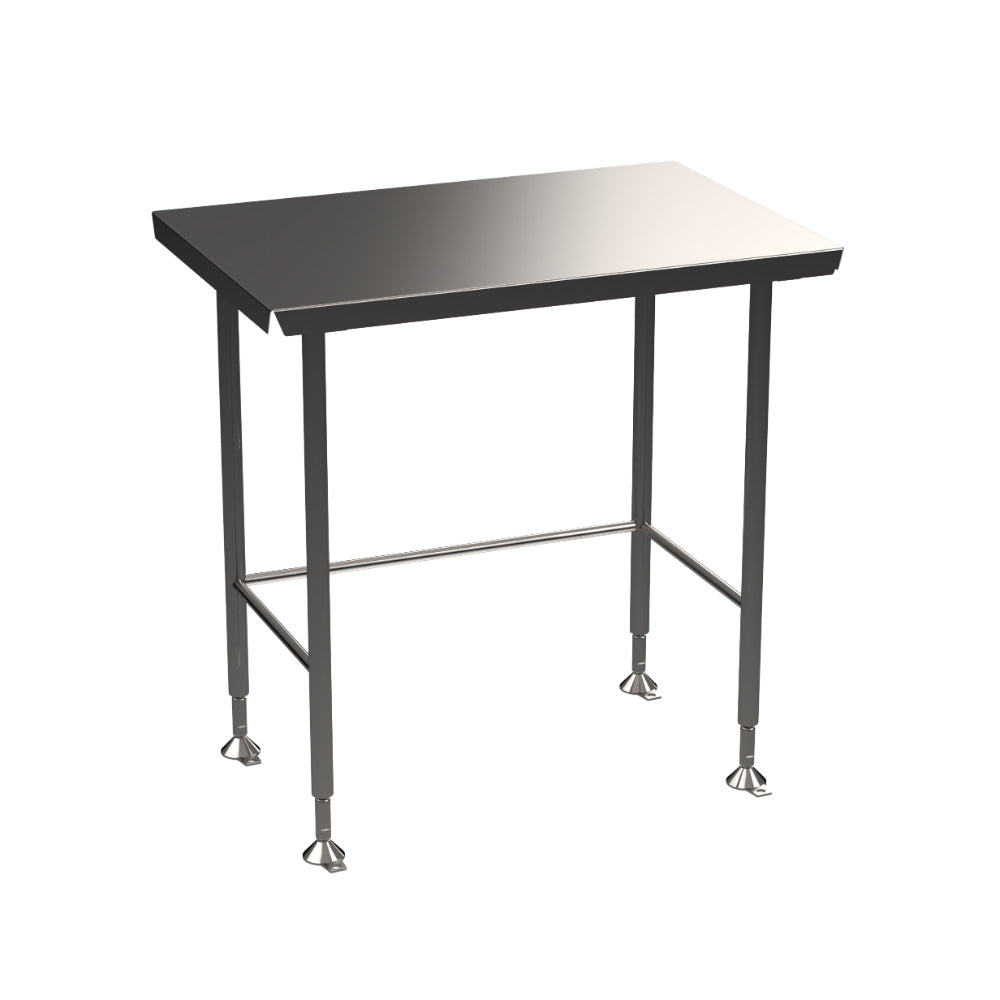Stainless steel Hygienox table with tubular rear tie bar