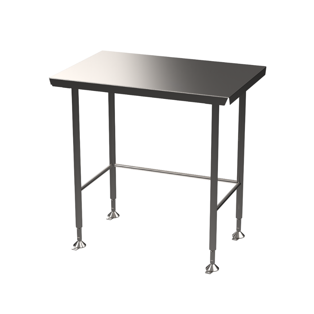 Stainless steel Hygienox table with tubular rear tie bar
