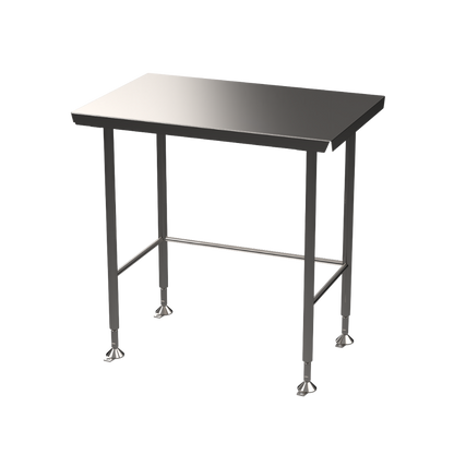 Stainless steel Hygienox table with tubular rear tie bar