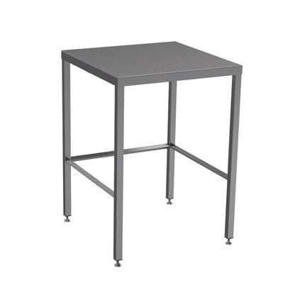 Stainless steel light duty table with diamond rear tie bar
