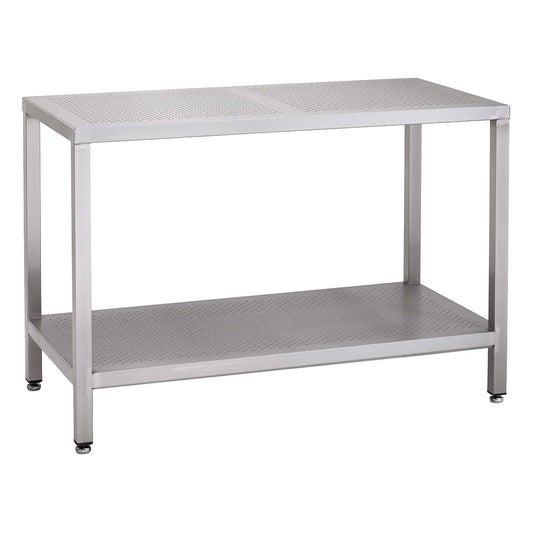 Stainless steel heavy duty table with perforated top