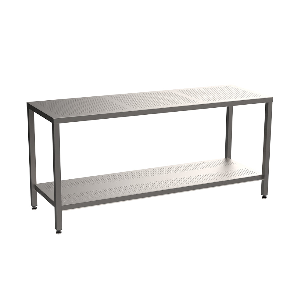 Stainless steel heavy duty table with perforated top