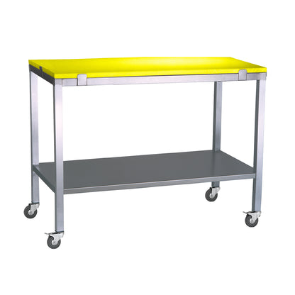 Poly top stainless steel table with solid undershelf