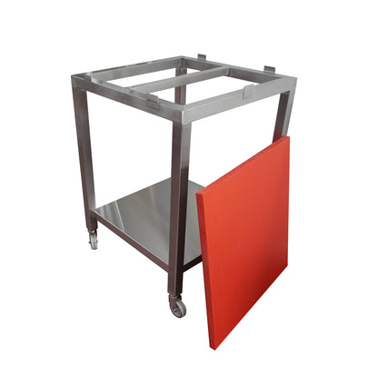 Poly top stainless steel table with solid undershelf