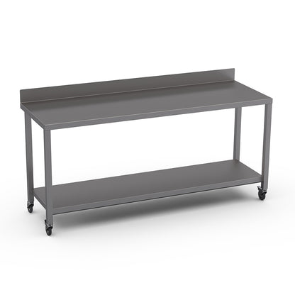 Stainless steel heavy duty table with undershelf