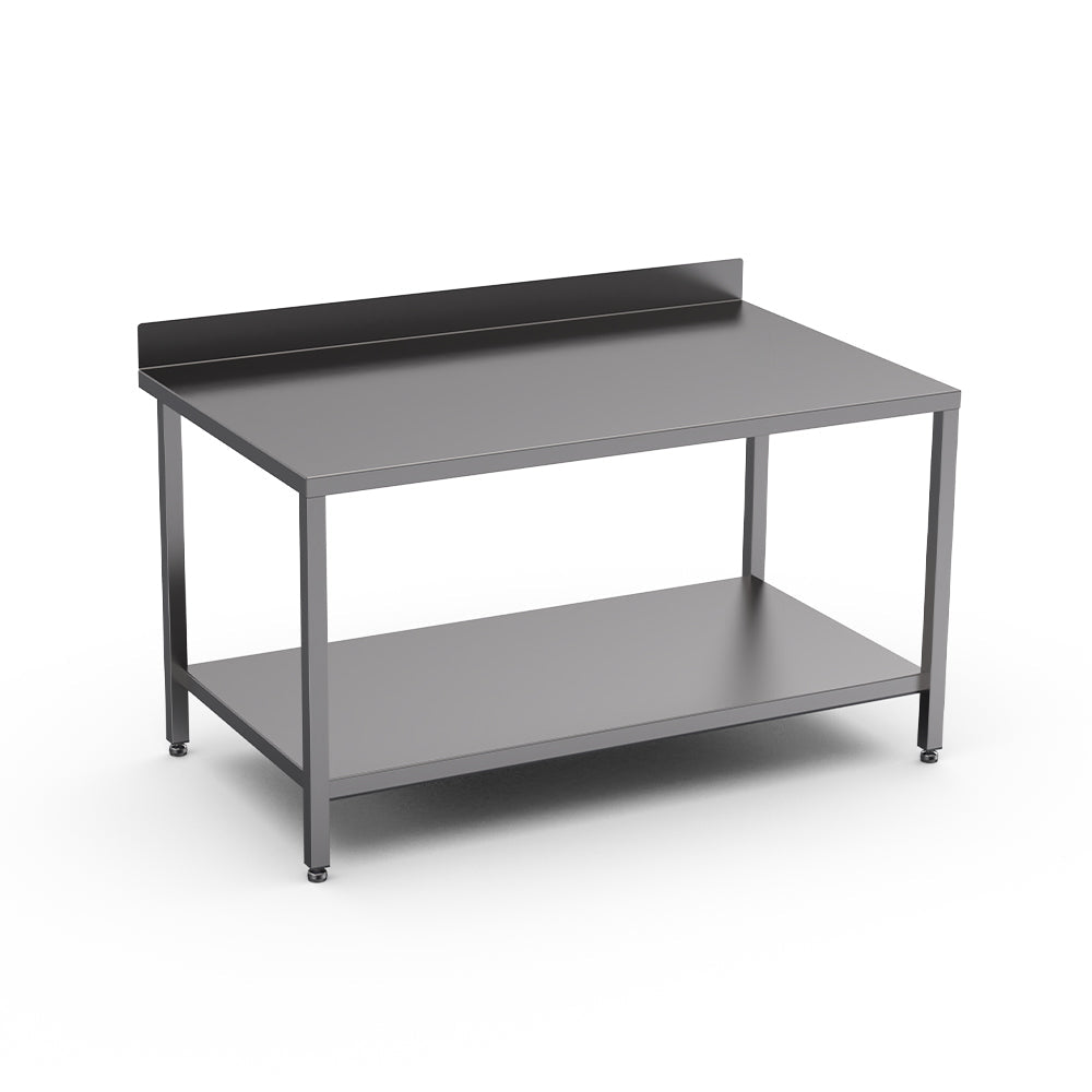 Stainless steel heavy duty table with undershelf