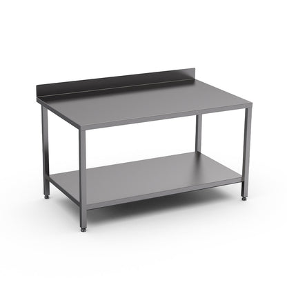 Stainless steel heavy duty table with undershelf