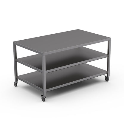 Stainless steel heavy duty table with double undershelf