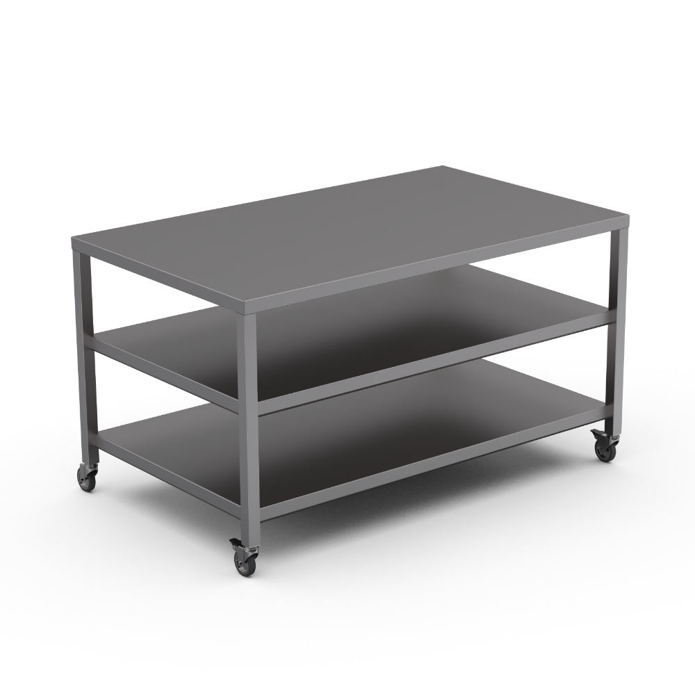 Stainless steel heavy duty table with double undershelf