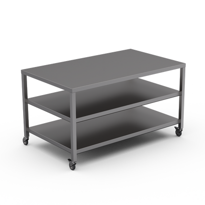 Stainless steel heavy duty table with double undershelf