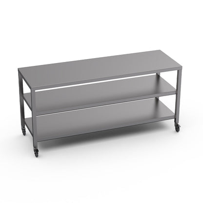 Stainless steel heavy duty table with double undershelf