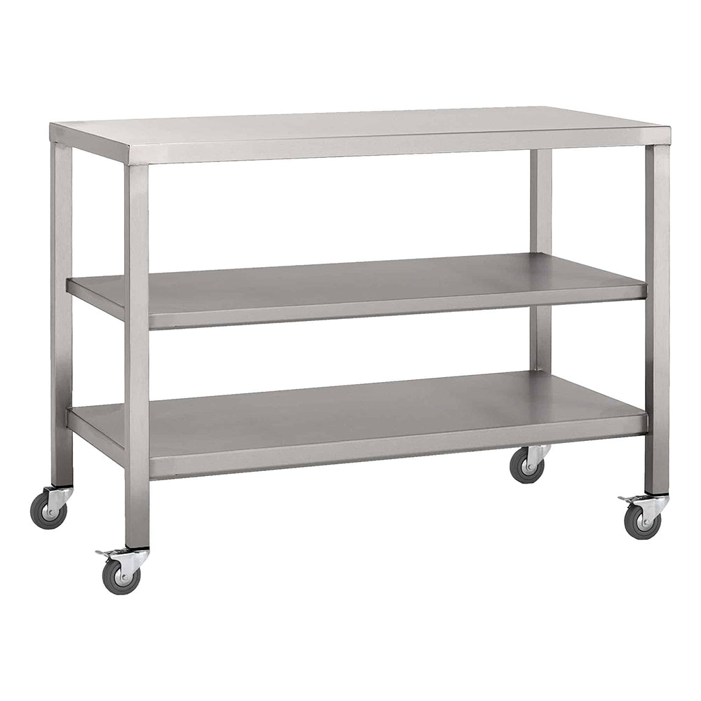 Stainless steel heavy duty table with double undershelf