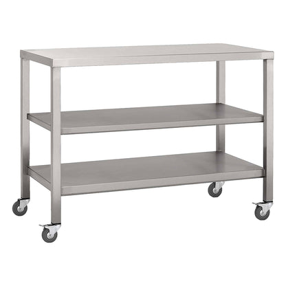Stainless steel heavy duty table with double undershelf