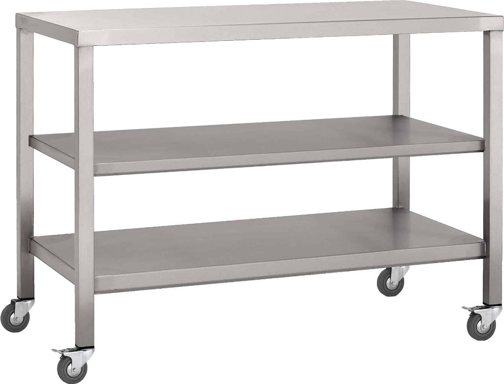 Stainless steel heavy duty table with double undershelf