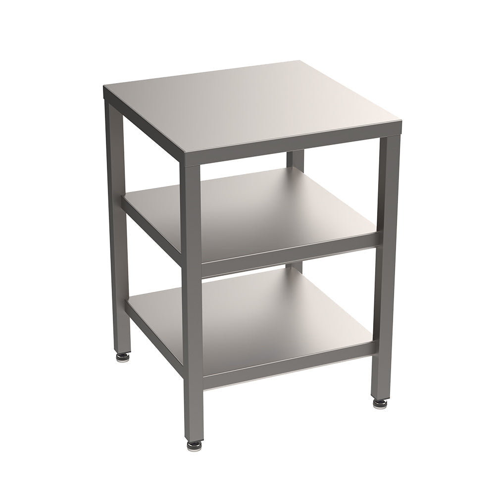 Stainless steel heavy duty table with double undershelf