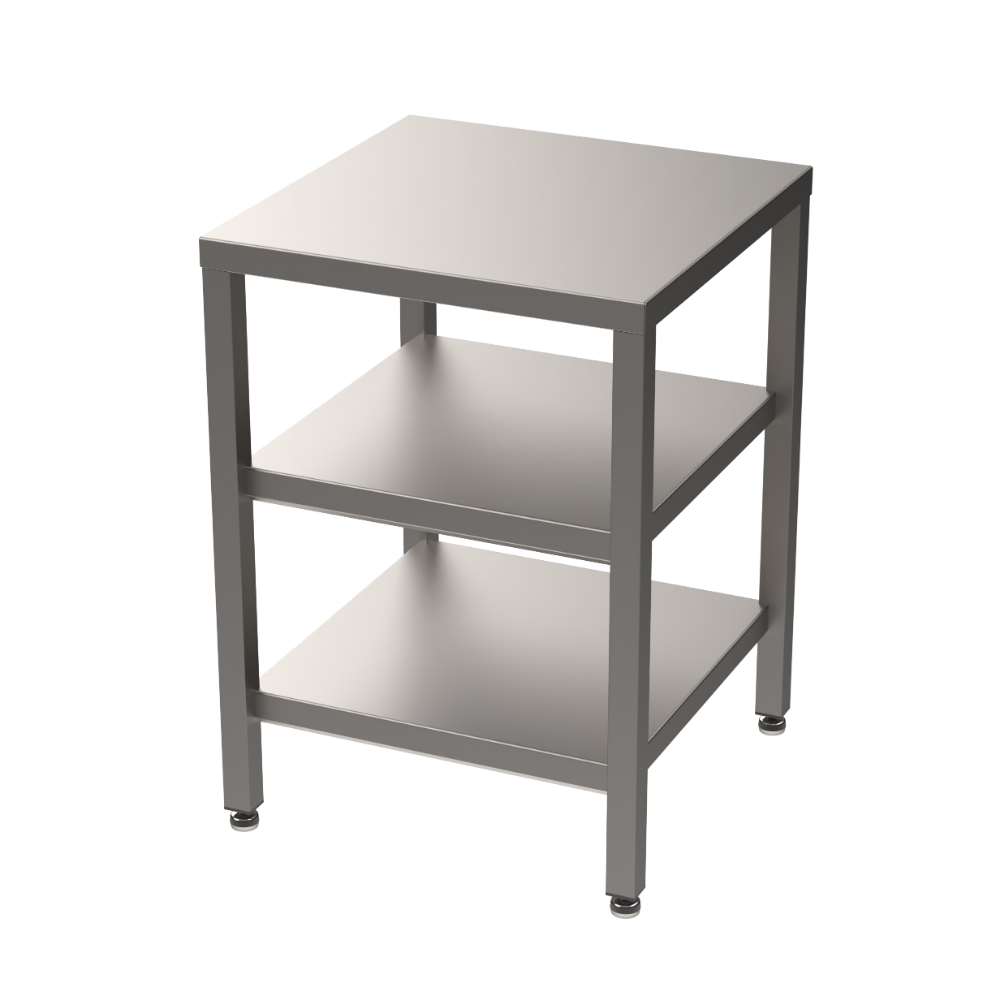 Stainless steel heavy duty table with double undershelf
