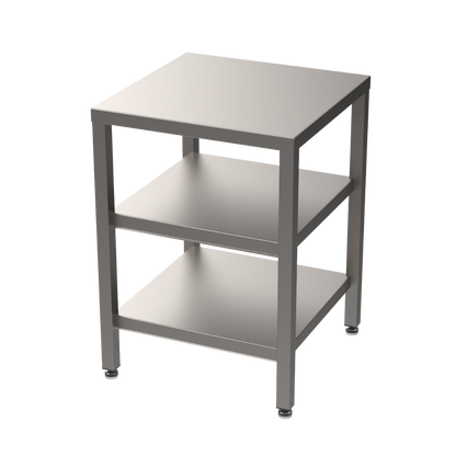 Stainless steel heavy duty table with double undershelf
