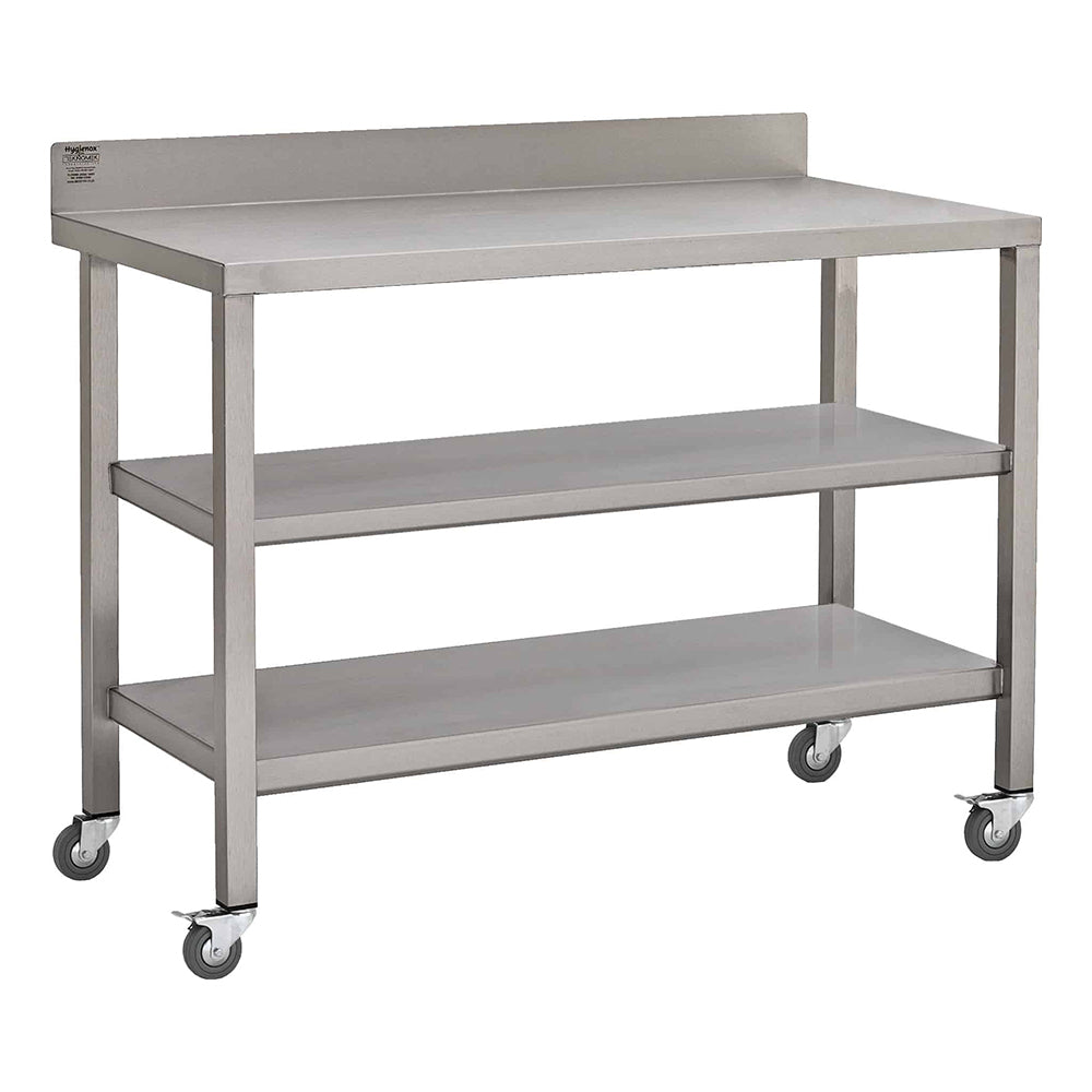 Stainless steel heavy duty table with double undershelf