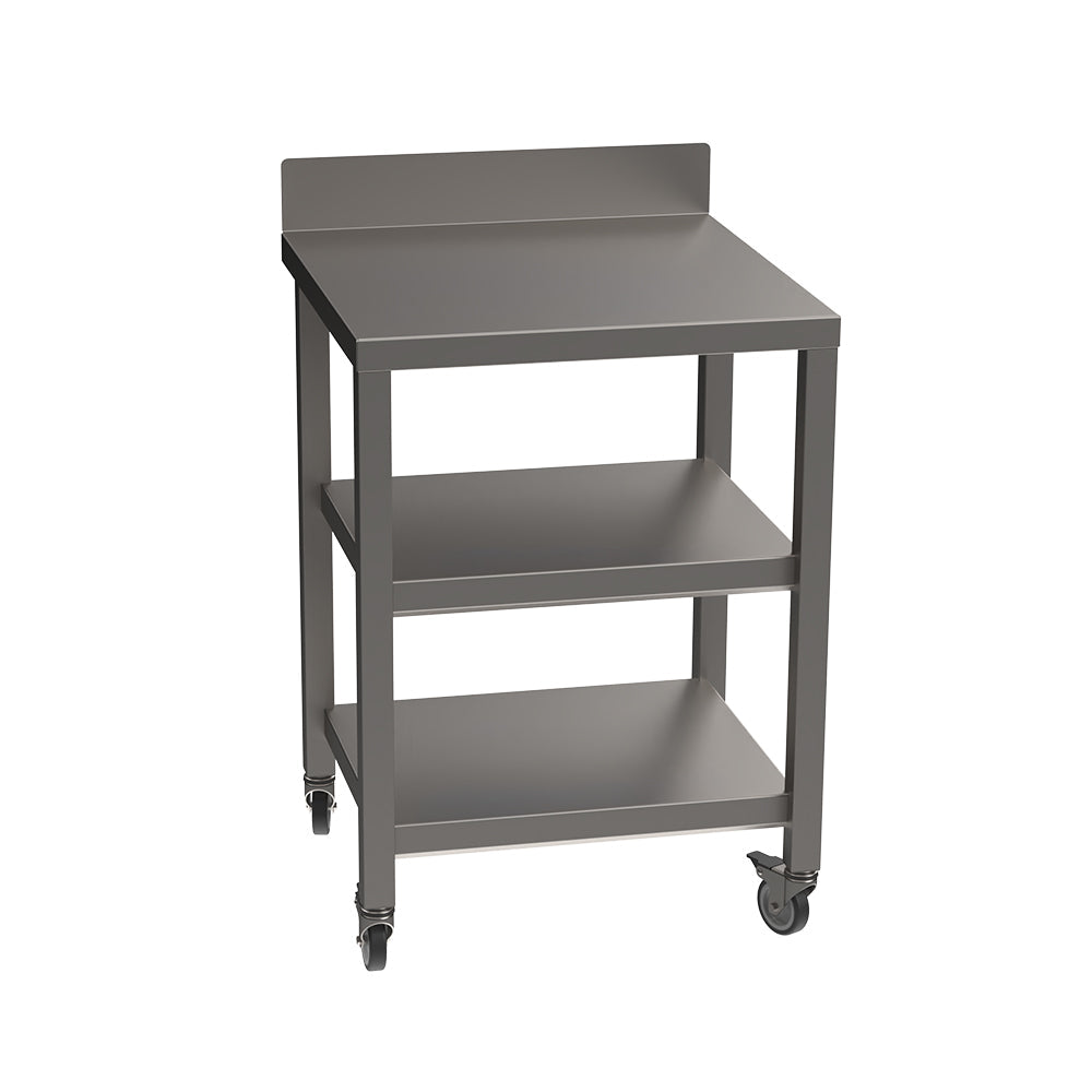 Stainless steel heavy duty table with double undershelf