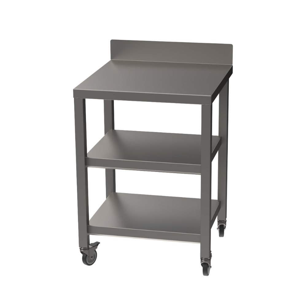 Stainless steel heavy duty table with double undershelf