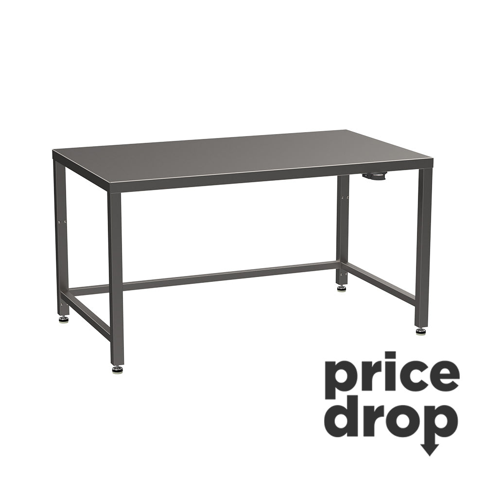 Stainless steel ergonomic height adjustable table