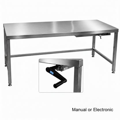 Stainless steel ergonomic height adjustable tables