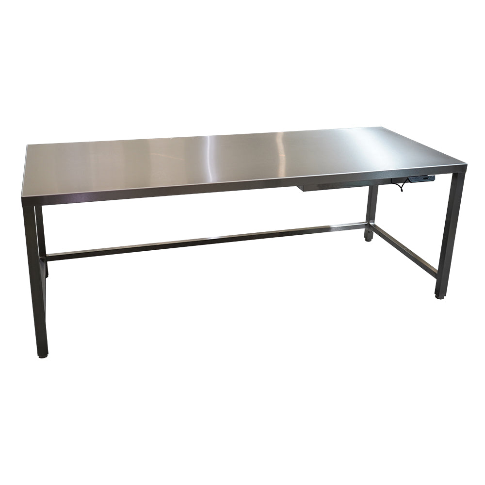 Stainless steel ergonomic height adjustable table