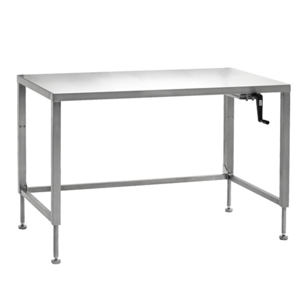 Stainless steel ergonomic height adjustable table