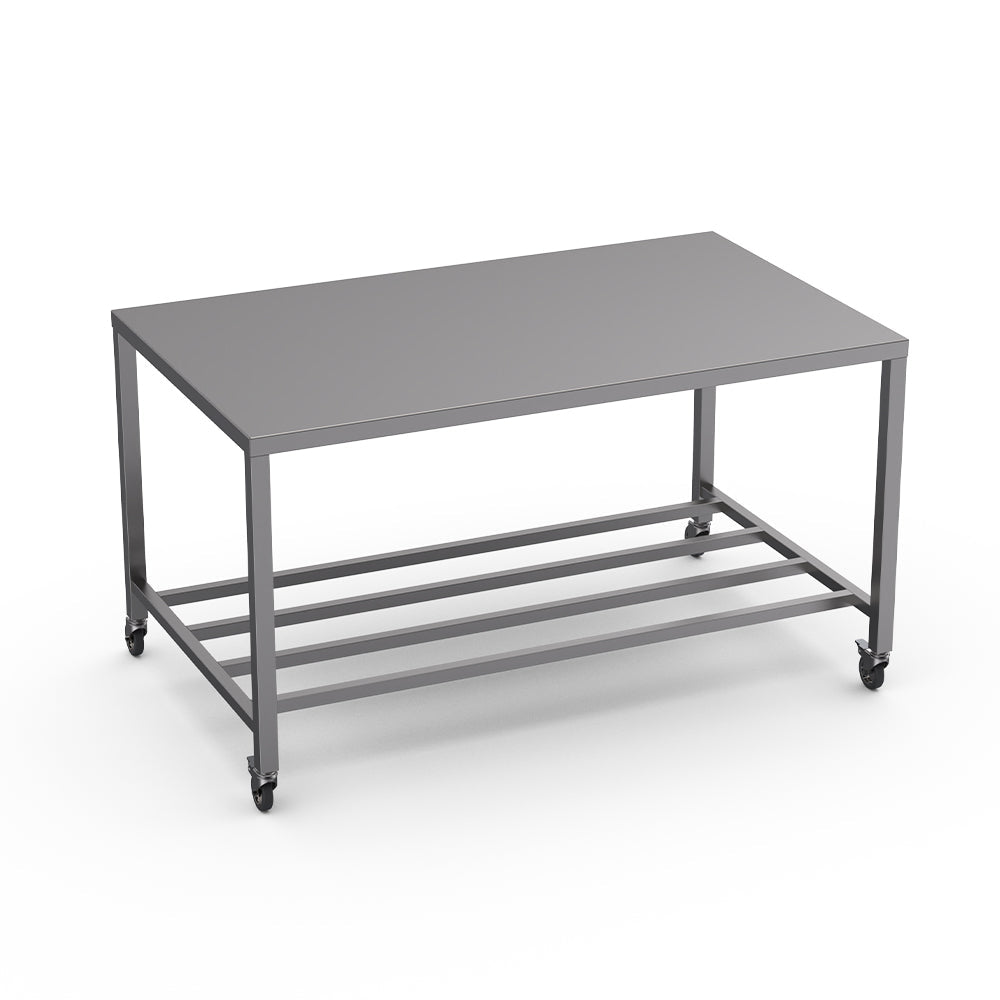 Stainless steel heavy duty table with multibar undershelf