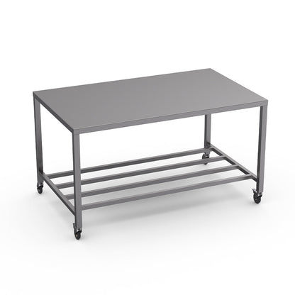 Stainless steel heavy duty table with multibar undershelf