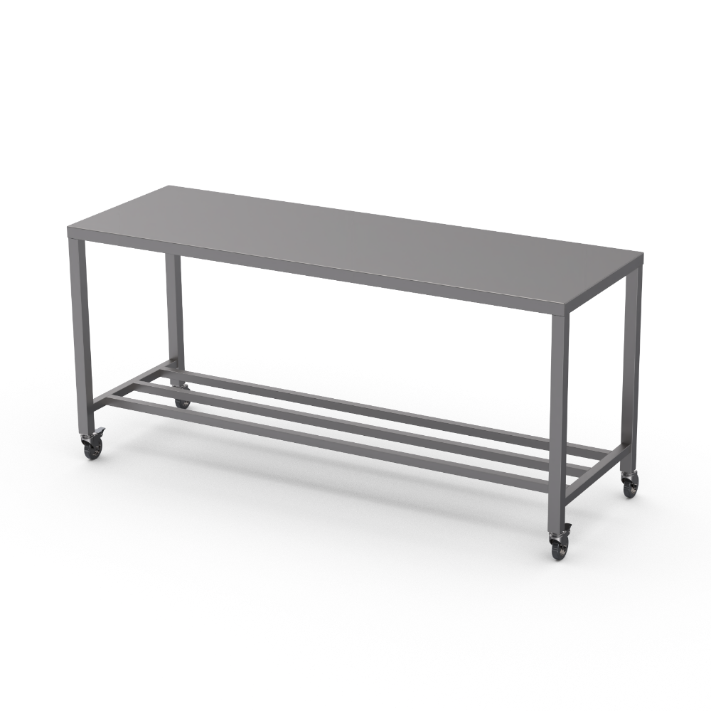 Stainless steel heavy duty table with multibar undershelf