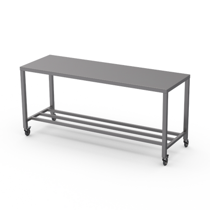 Stainless steel heavy duty table with multibar undershelf