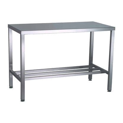Stainless steel heavy duty table with multibar undershelf