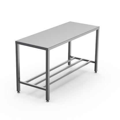 Stainless steel heavy duty table with multibar undershelf